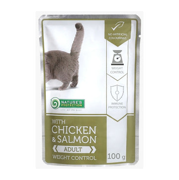 Nature‘s Protection 鷄+三文魚 體重控制 成年貓主食濕糧 (100g x 22包) Best Before 2027/03