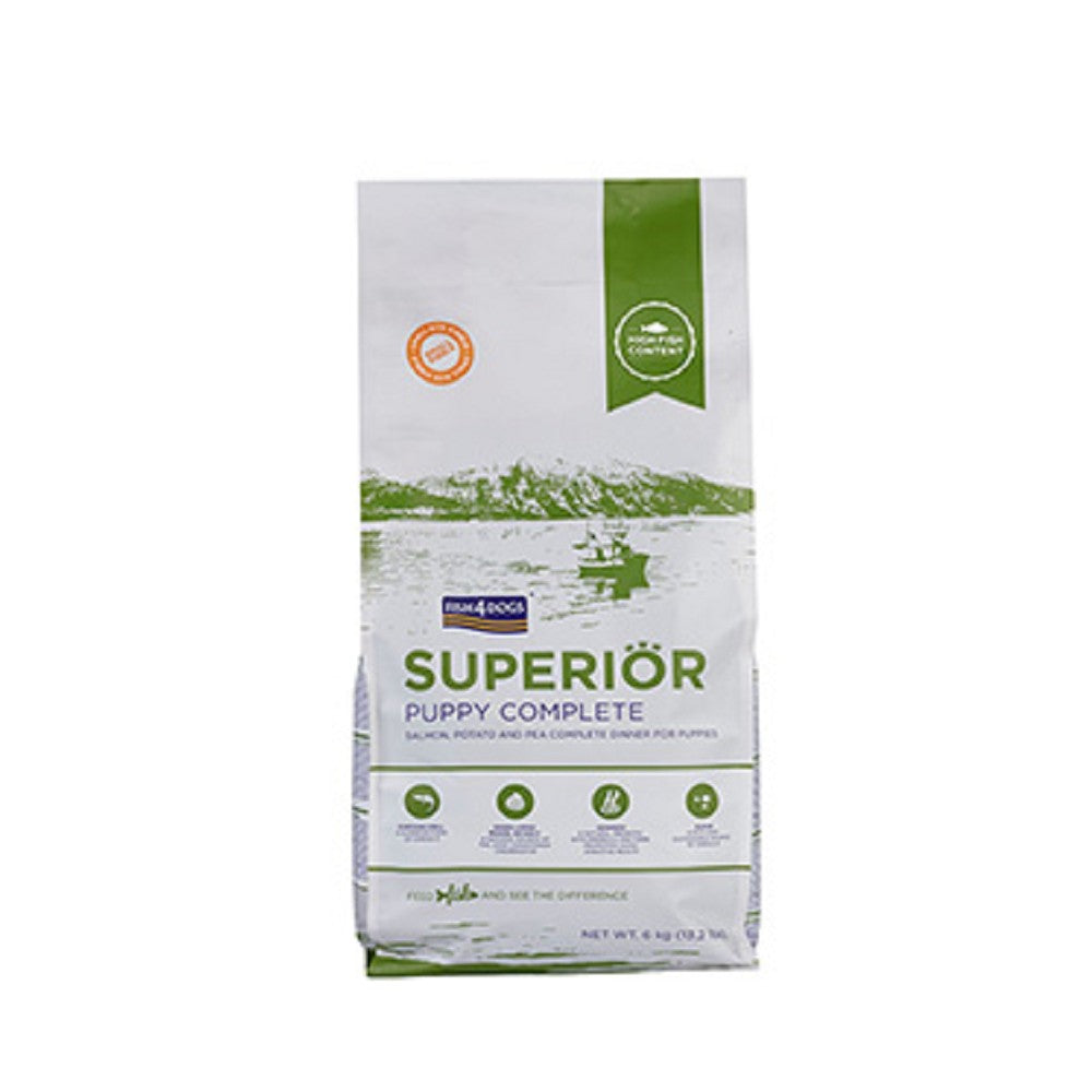 Fish4Dogs Superior Complete 無穀物海洋升級系列幼犬乾糧 - 三文魚配方 1.5kg/6kg