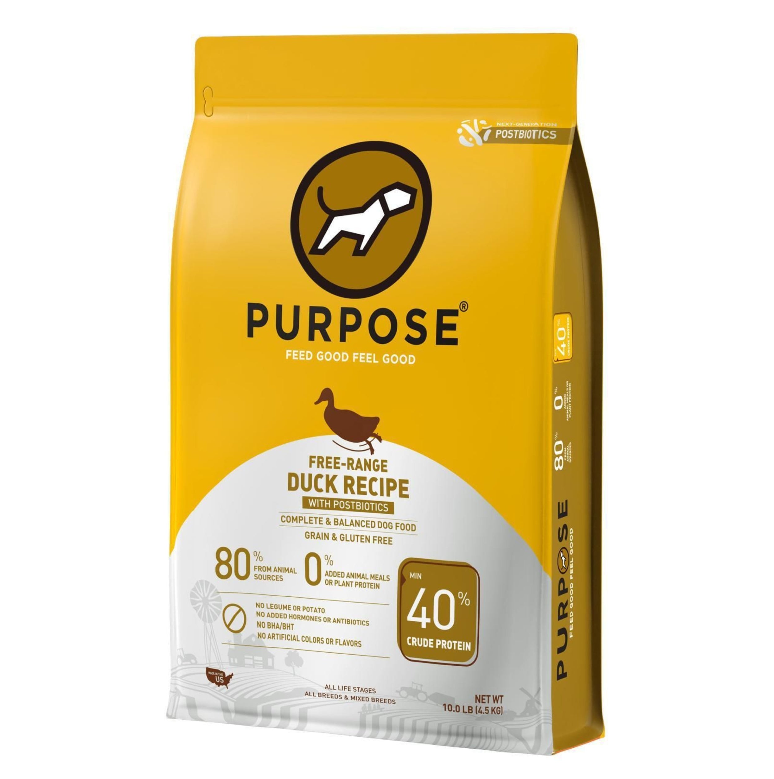 Purpose-普斯 無穀物 鴨肉+白魚 全犬(後生元)配方 4.5lb / 10lb