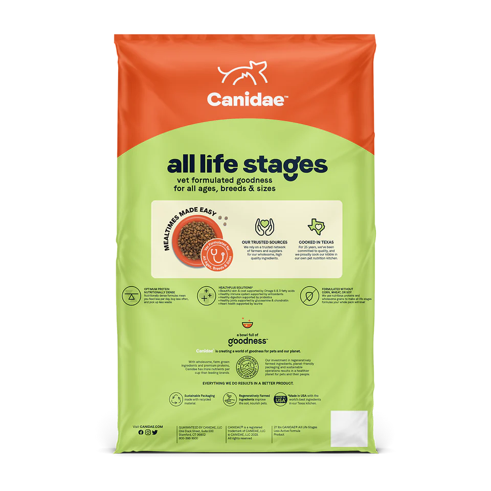 Canidae 美國咖比狗乾糧 - All Life Stages - 老年及體重控制配方 / Dry Dog Food. Less Active. Multi-Protein