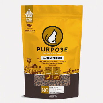 Purpose-普斯（肉粒）單一蛋白 - 鴨肉 凍乾生肉主糧 (全貓用) 9oz