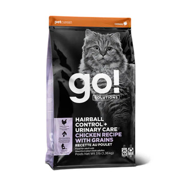 Go! SOLUTIONS Dry Cat Food - Urinary System &amp; Hairball Control Series - Chicken Formula