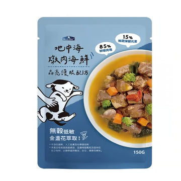 BLUE BAY 狗狗鮮食餐包 純肉 JUMBO系列 地中海燉肉海鮮 150g
