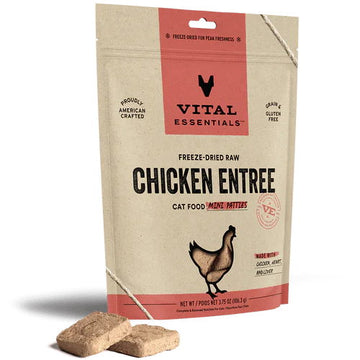 Vital Essentials 凍乾生肉主食 - 鷄肉 ( 迷你 肉餅 ) 貓糧 3.75oz / 8oz / 15oz