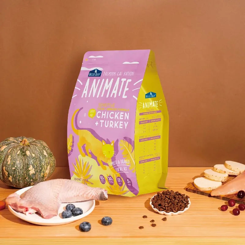 Animate 莓果雙雞 無穀貓糧(敏感貓/泌尿舒壓配方) 1.5kg / 4.5kg