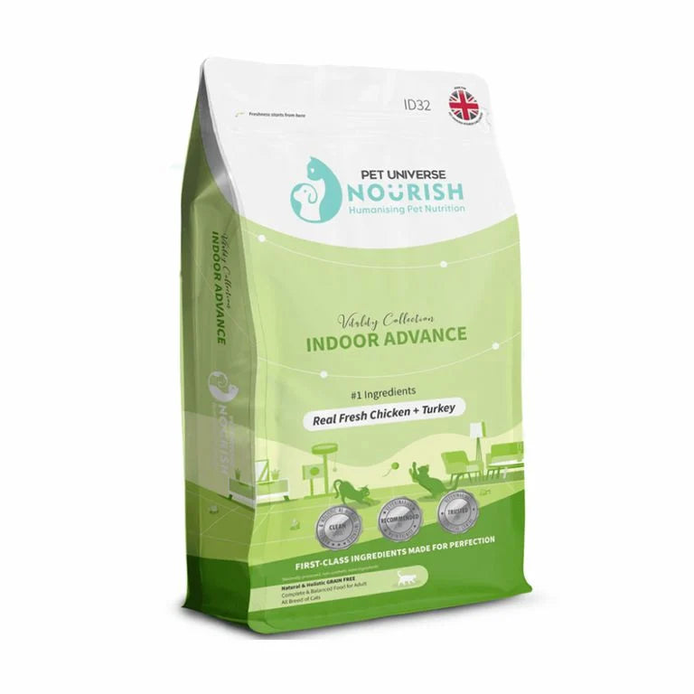 Pet Universe Nourish 室內貓配方貓糧 - 鮮雞肉+火雞 1KG