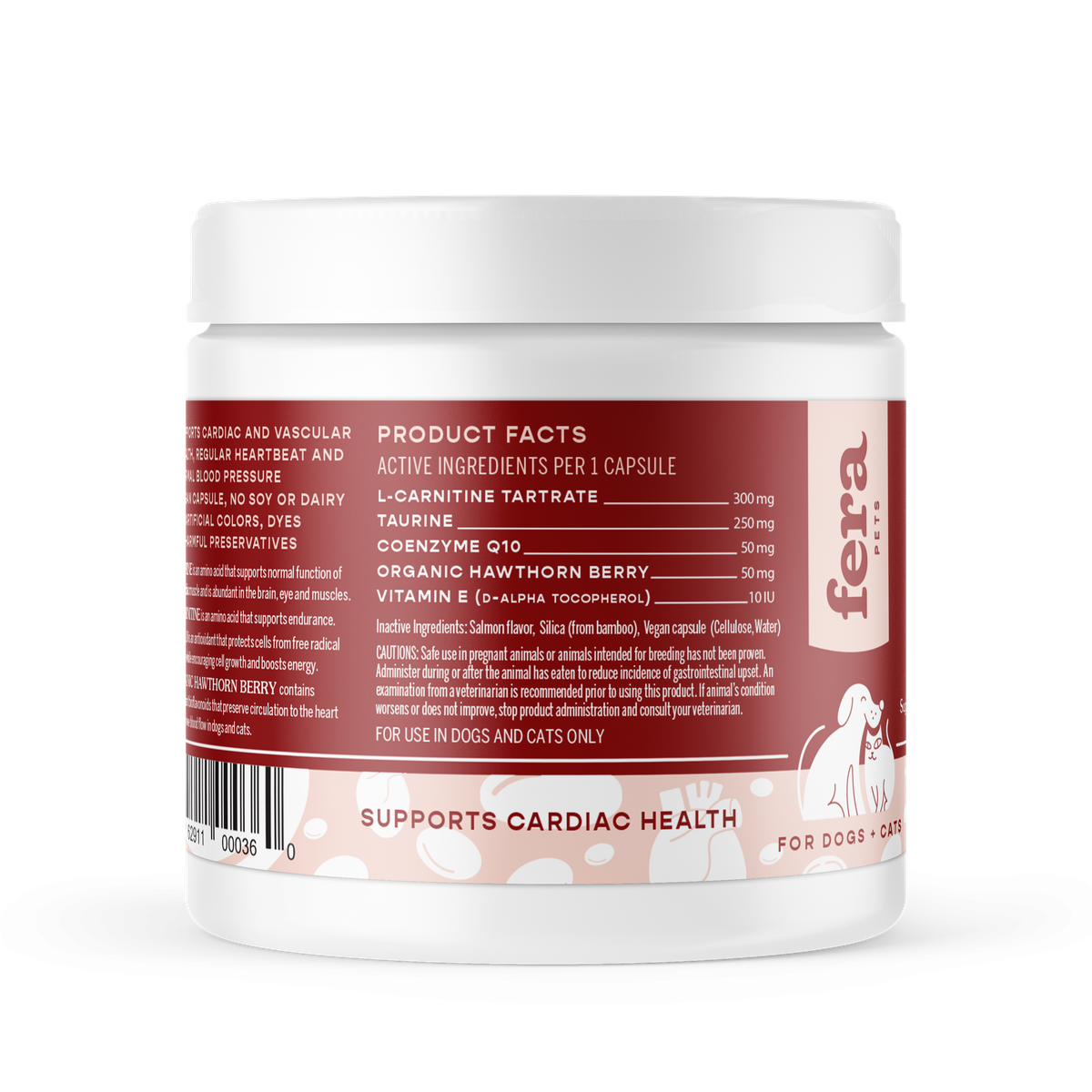 fera pets - 心臟及心血管健康膠囊 60 粒裝 - 貓狗適用 (獸醫研發|美國製造)