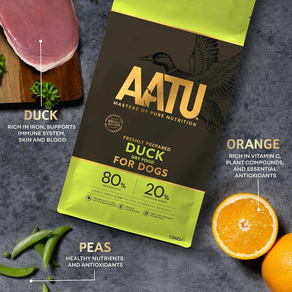AATU Free-Range Duck Meat Hypoallergenic Natural Dog Food