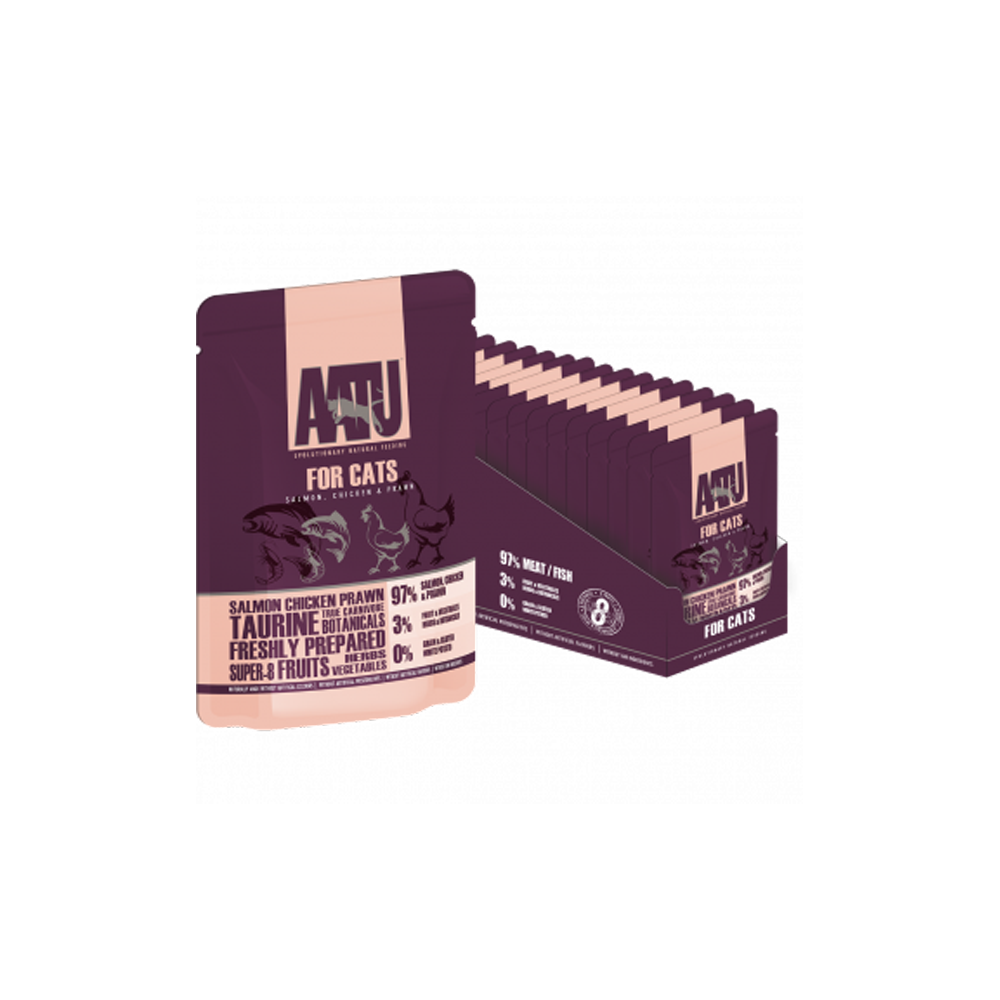 AATU全配方貓濕糧系列 - 三文魚、雞肉和鮮蝦