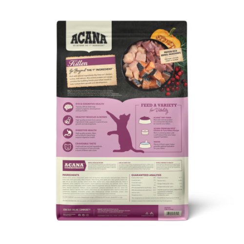Acana 加拿大愛肯拿幼貓乾糧 - 高蛋白 雞肉 + 火雞 + 三文魚 1.8kg