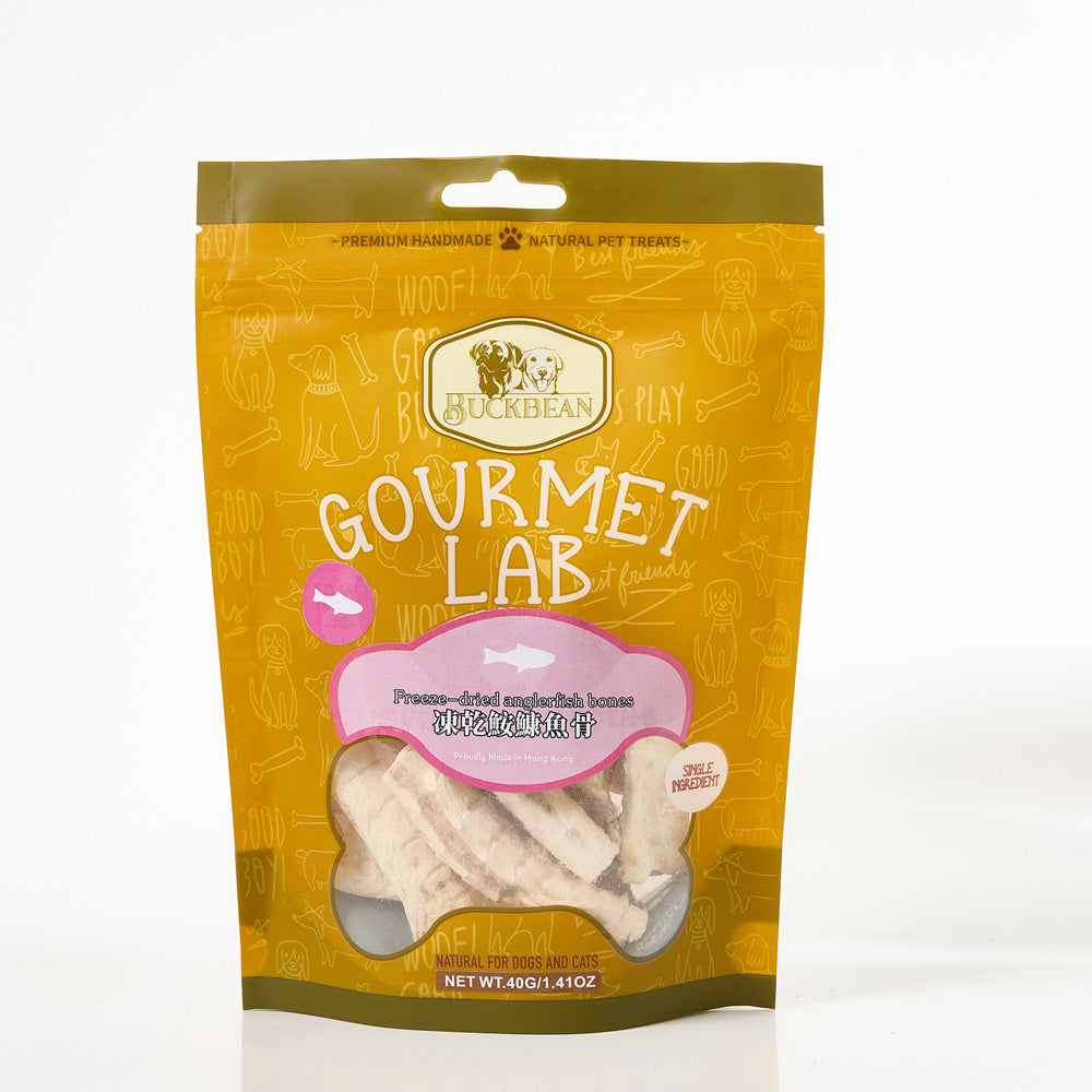 BuckBean 貓狗小食 凍乾鮟鱇魚骨 40克 #BB010