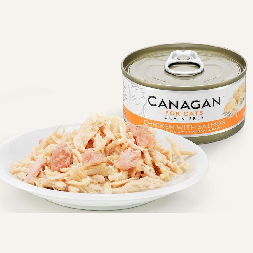 Canagan (原之選) 天然無穀物貓糧罐頭 - 雞肉伴三文魚 (75 g)
