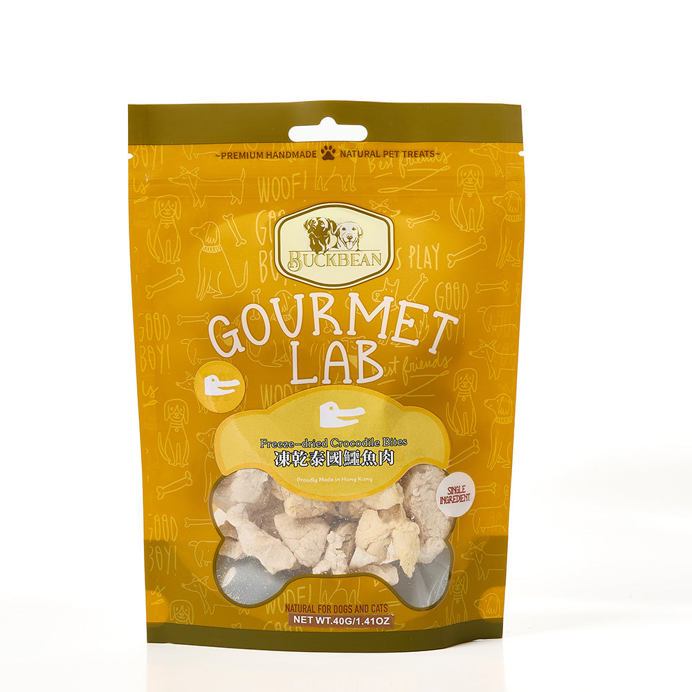 BuckBean 貓狗小食 凍乾泰國鱷魚肉 40克 #BB006