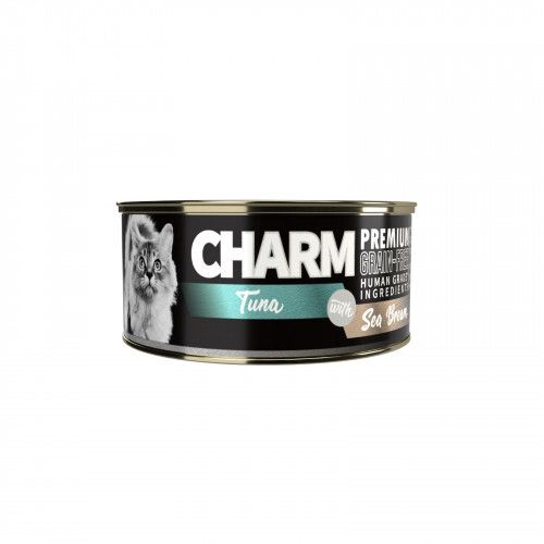 CHARM -特級無穀物 - 濃湯吞拿魚伴鯛魚 貓罐頭 80G