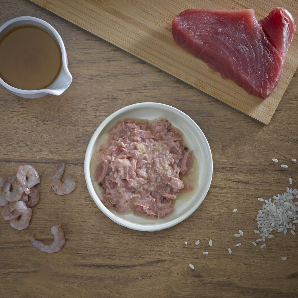 Fish4cats premium tuna fillets with fresh shrimp cat food