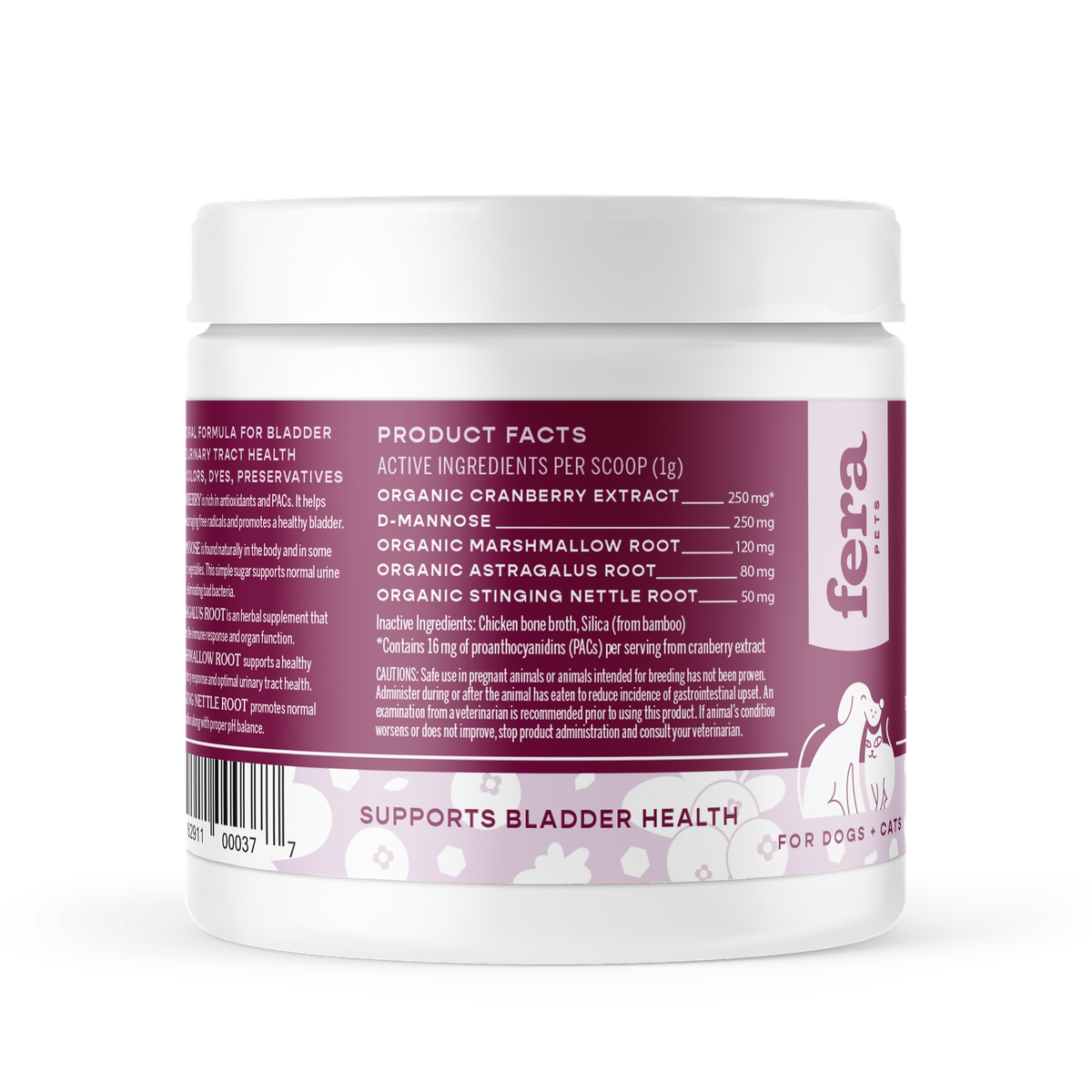 fera pets - 膀胱健康營養粉 61g - 貓狗適用 (獸醫研發|美國製造) 尿道 腎臟