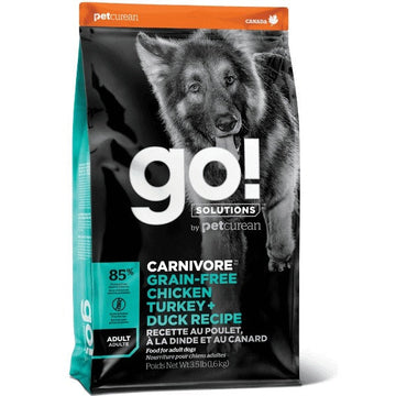 Go! SOLUTIONS Dry Dog Food - Vitality Nutrition Series - Grain-Free Chicken + Turkey + Duck Adult Formula