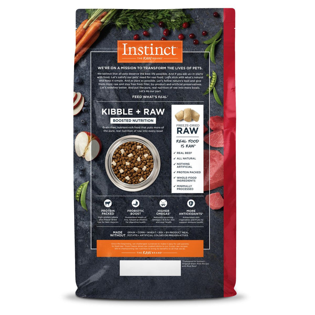 Instinct - 本能 生肉無穀物 牛肉配方狗糧 3.5lbs / 20lbs