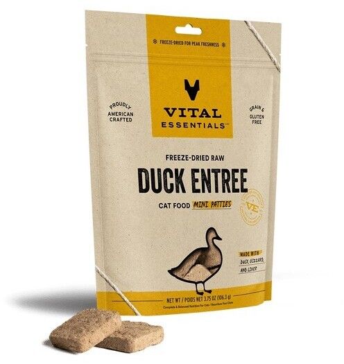 Vital Essentials 凍乾生肉主食 - 鴨肉 ( 迷你 肉餅 ) 貓糧  3.75oz / 8oz