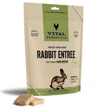 Vital Essentials 凍乾生肉主食 - 兔肉 ( 迷你 肉餅 ) 貓糧 3.75oz / 8oz / 15oz