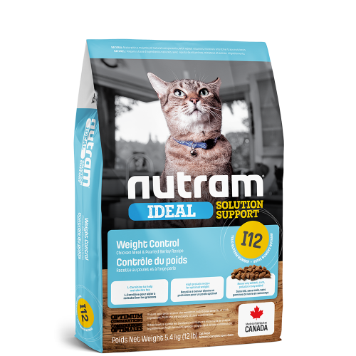 Nutram 加拿大紐頓貓乾糧 - I12 體重控制配方 2kg / 5.4kg