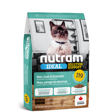 Nutram 加拿大紐頓貓乾糧 - I19 敏感腸胃，皮膚配方 2kg / 5.4kg