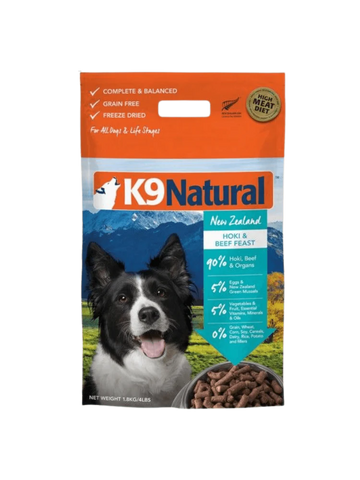 K9 Natural 凍乾牛肉藍尖尾鱈魚盛宴500g/1.8kg/3.6kg