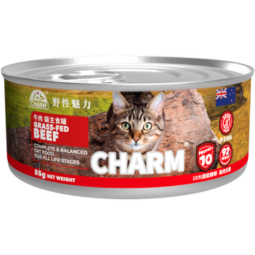 CHARM - 野性魅力 超能精華 草飼牛肉 貓主食罐 無穀物全齡貓 85g / 170g