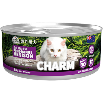 CHARM - 野性魅力 超能精華 放牧鹿肉 貓主食罐 無穀物全齡貓 85g / 170g