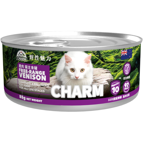 CHARM - 野性魅力 超能精華 放牧鹿肉 貓主食罐 無穀物全齡貓 85g / 170g