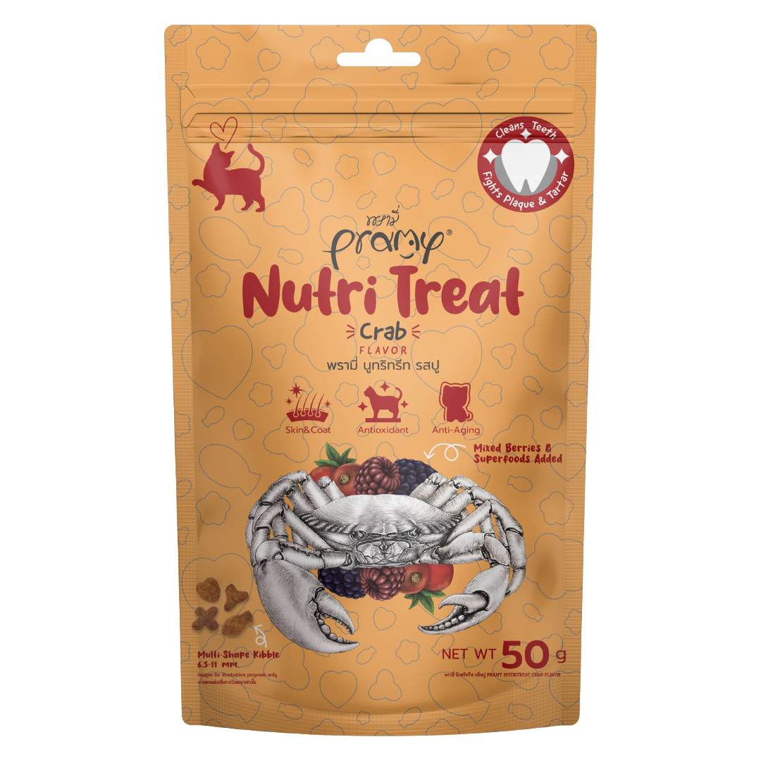 Pramy貓小食 -潔齒點心 雜莓 + 蟹50g