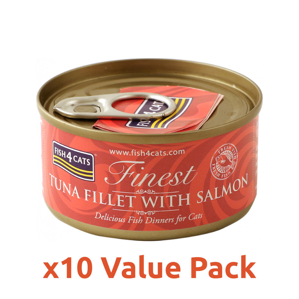 Fish4cats premium tuna fillets with salmon cat food