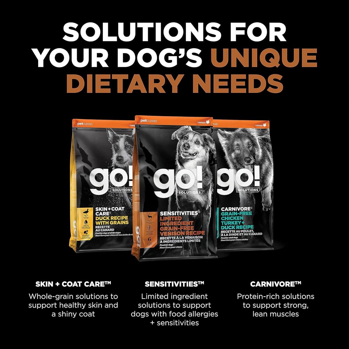Go! SOLUTIONS 狗乾糧 - 低敏美毛系列 -  無穀物 鹿肉配方 全犬糧