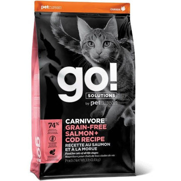 Go! SOLUTIONS Dry Cat Food - Vitality Nutrition Series - Grain-Free Salmon + Cod Formula