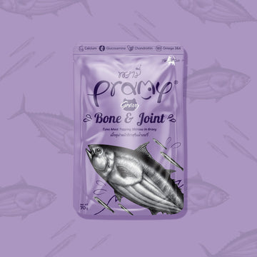 Pramy Functional Cat Wet Pack [Gravy Series] - Strengthens Bones and Joints / Premium White Tuna + Small Anchovies 70g