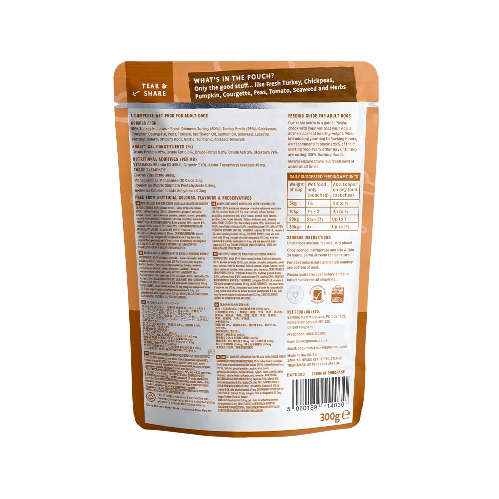 Barking Heads Top-Dog Turkey Wet Dog Food