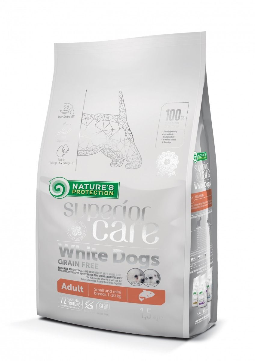 Nature's Protection 去淚痕美毛 低敏三文魚 小型成犬配方 無穀物狗糧 1.5kg / 10kg