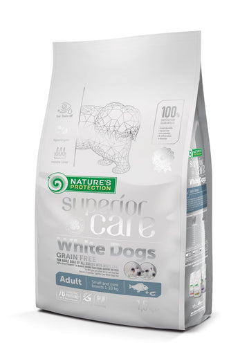 Nature's Protection 去淚痕美毛 低敏白魚 小型成犬配方 無穀物狗糧 1.5kg / 10kg （Best Before 2027/04）