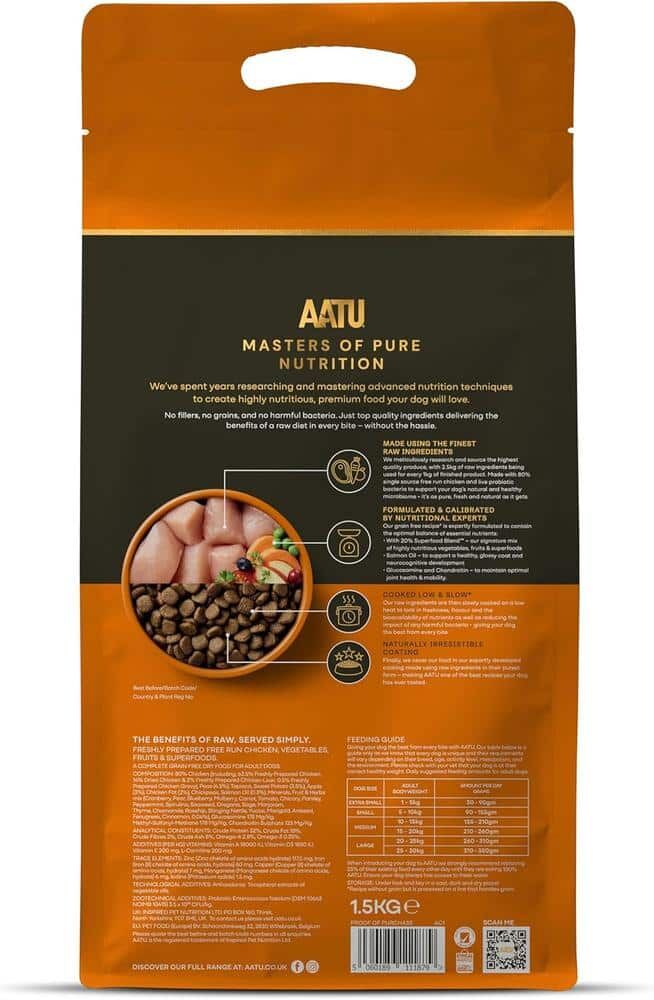 AATU自然放養雞肉防敏天然狗糧1.5kg/5kg/10kg