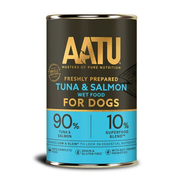 AATU 無穀物狗罐頭 - 吞拿魚及三文魚配方 400g