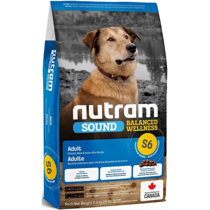 Nutram 加拿大紐頓狗乾糧 - S6 - 成犬配方 11.4kg
