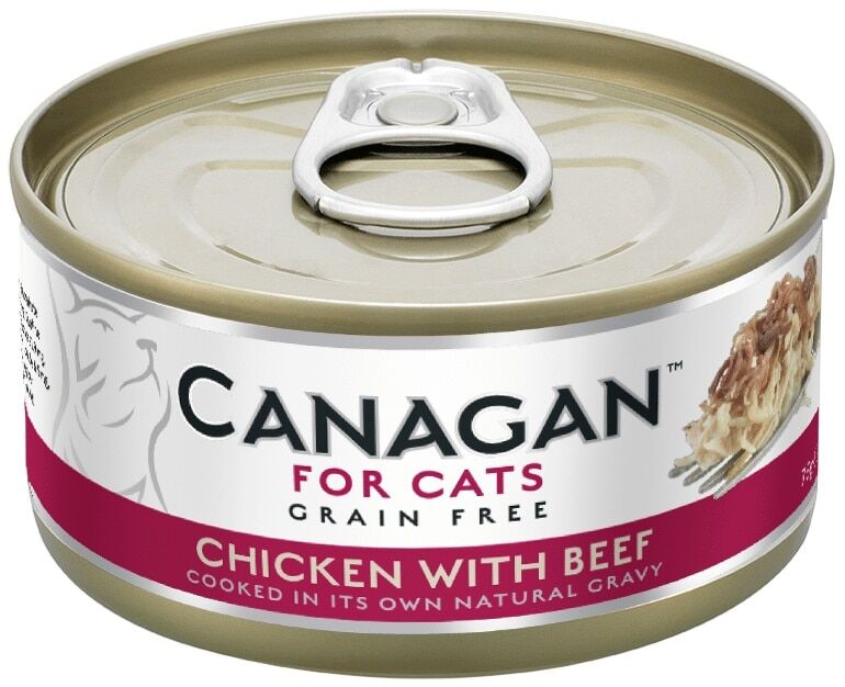 Canagan (原之選) 天然無穀物貓糧罐頭 - 雞肉牛肉 75g