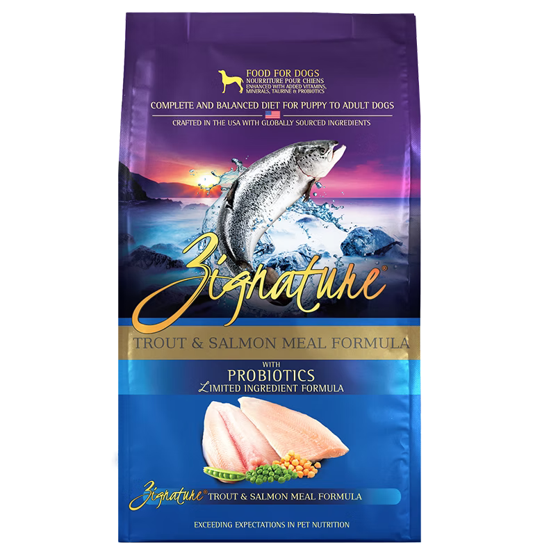 Zignature 美國超越狗乾糧 - 無穀物 - 鱒魚及三文魚配方4lb/12.5lb/25lb