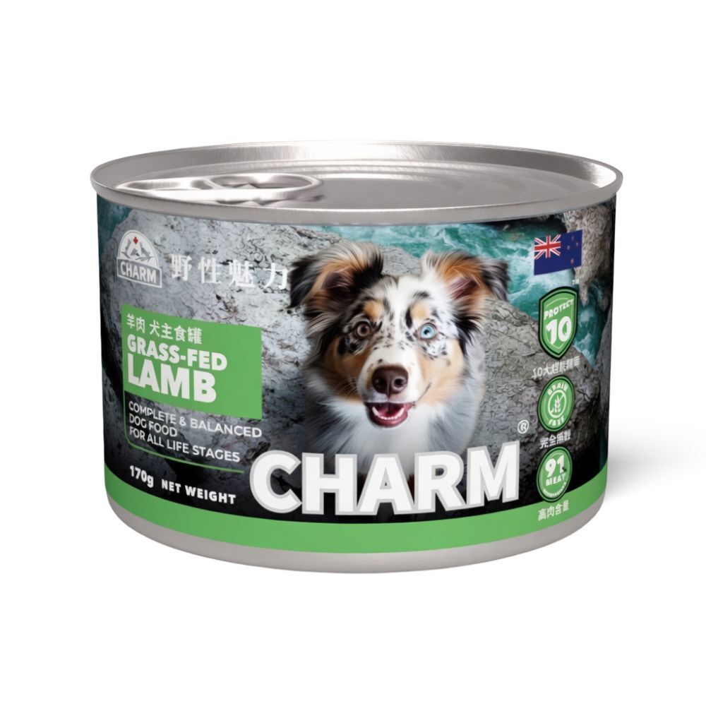 CHARM 狗主食罐頭 - 超能精華 無穀物草飼羊配方 170g / 370g