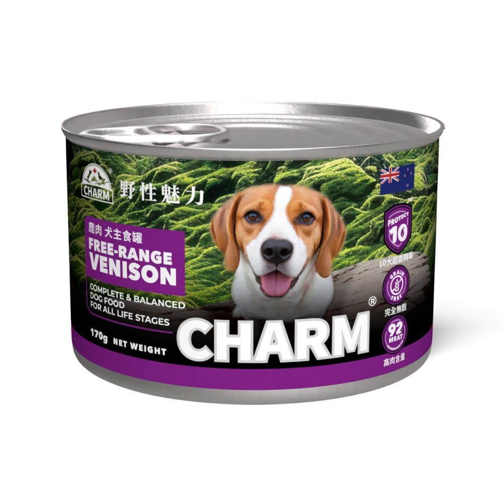 CHARM 狗主食罐頭 - 超能精華 無穀物放牧鹿配方 170g / 370g