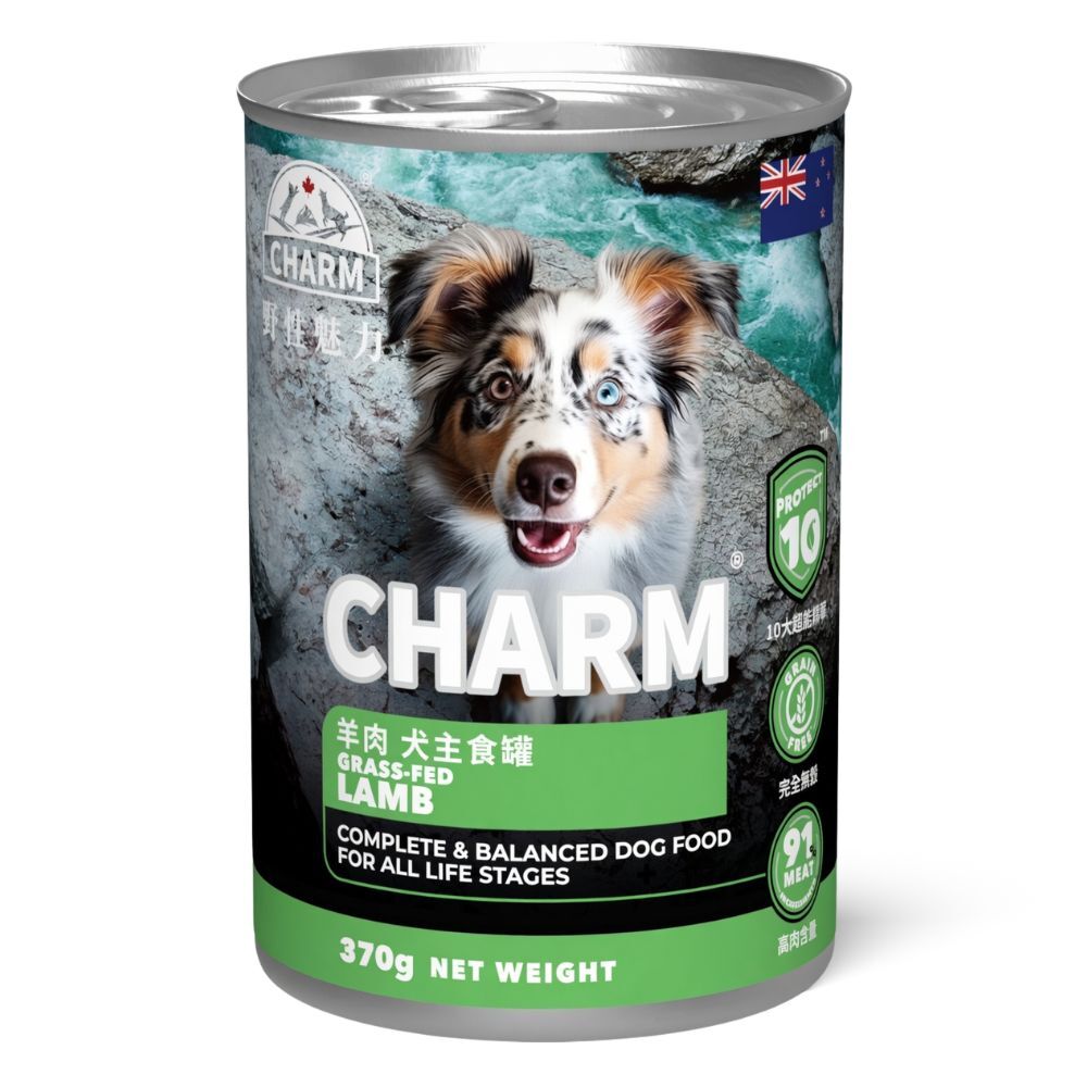 CHARM 狗主食罐頭 - 超能精華 無穀物草飼羊配方 170g / 370g