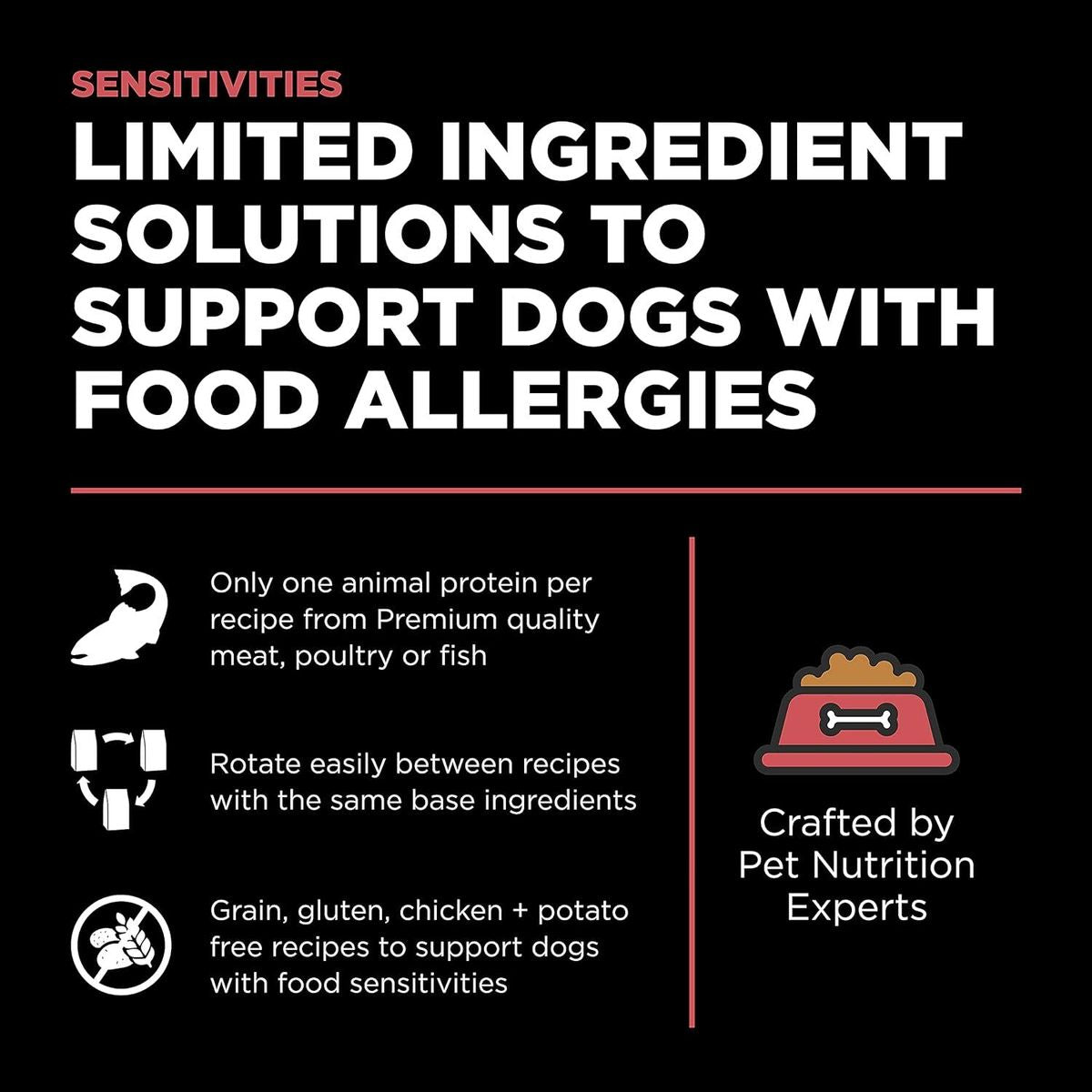 Go! SOLUTIONS Single Protein Dry Dog Food - Hypoallergenic Coat Series - Grain-Free Salmon Formula