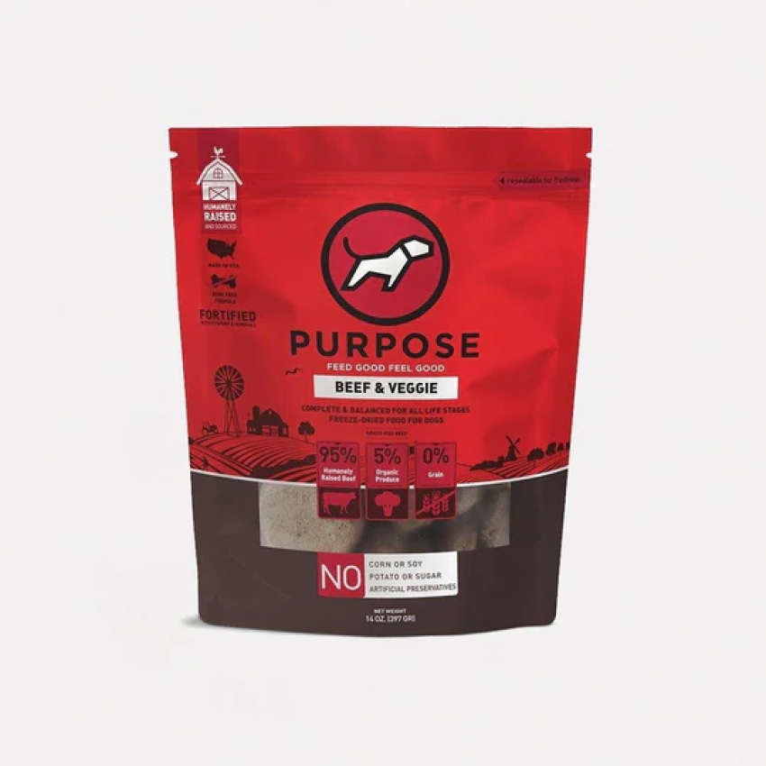 Purpose-普斯 - 單一蛋白 - 牛肉 凍乾生肉主糧 (全犬用) 14oz