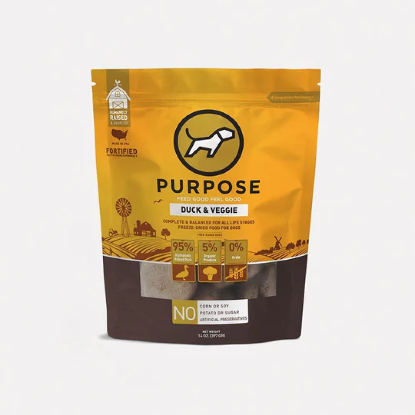 Purpose-普斯 單一蛋白 - 鴨肉 凍乾生肉主糧 (全犬用) 14oz