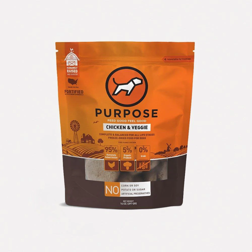 Purpose-普斯 單一蛋白 - 雞肉 凍乾生肉主糧 (全犬用) 2.5oz / 14oz